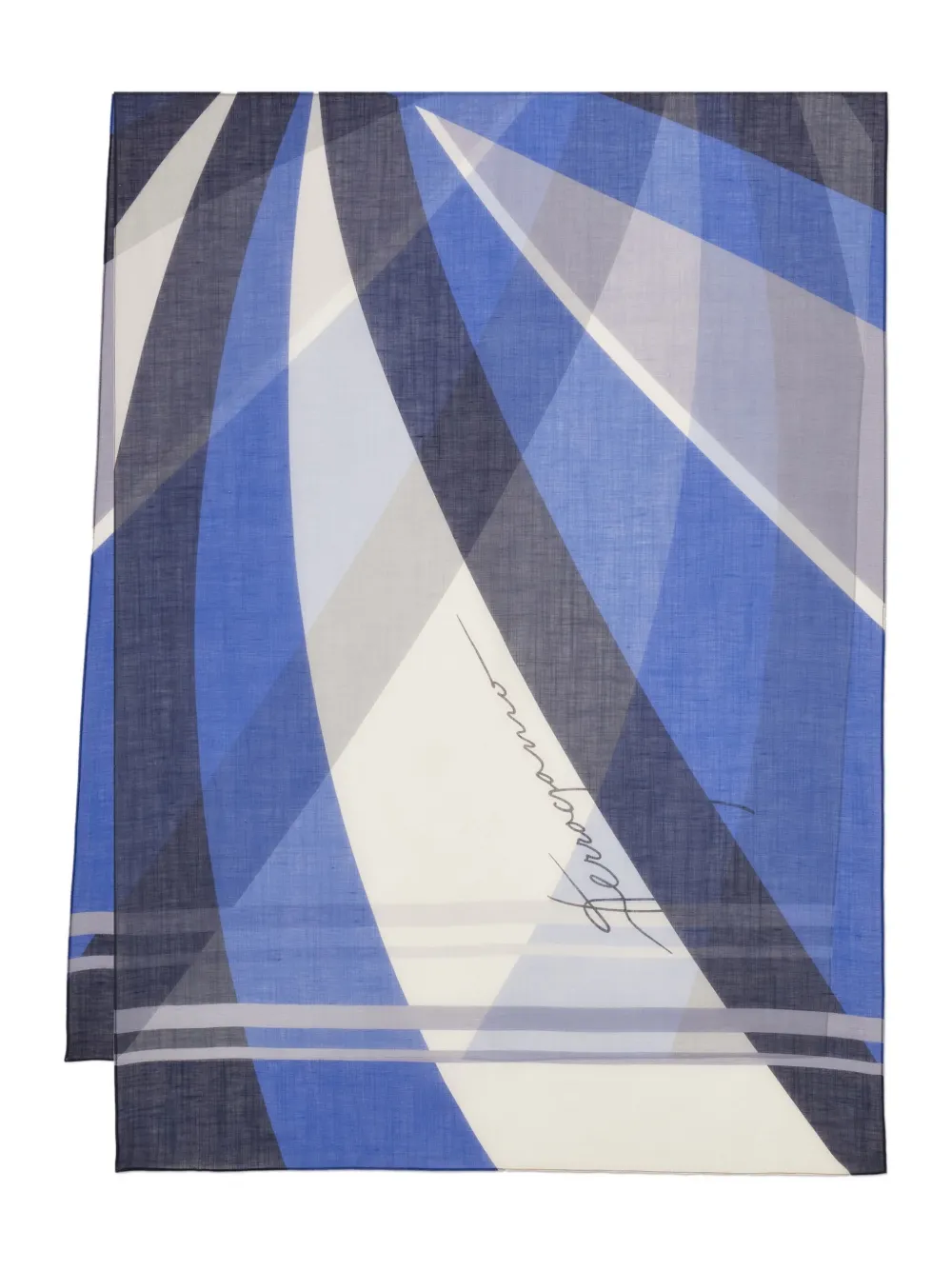 Ferragamo printed scarf | Blue | Image 1