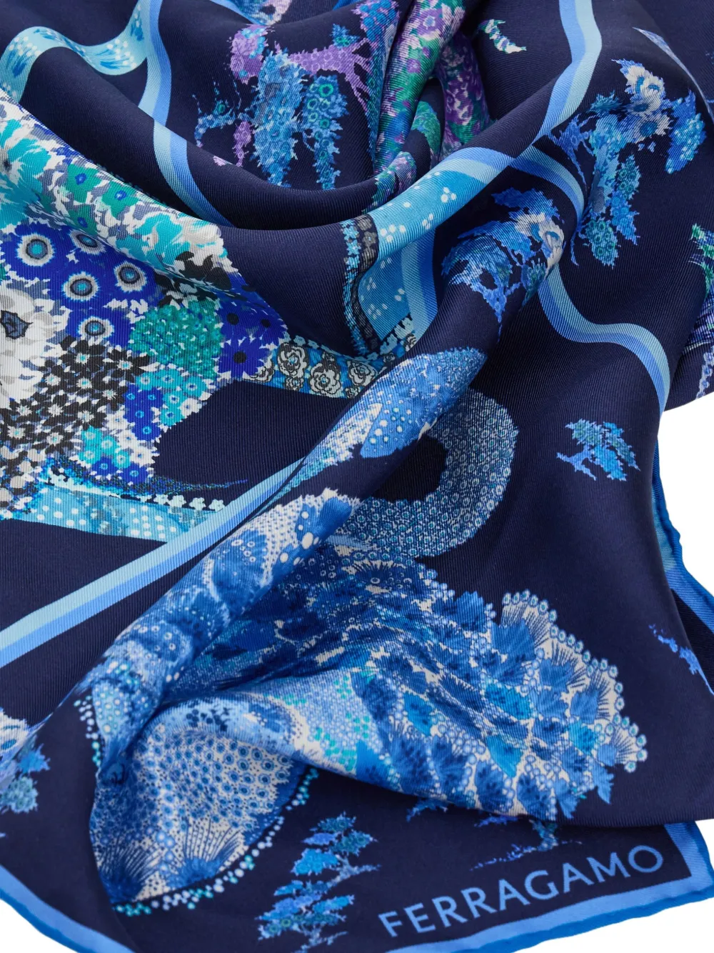 Ferragamo Patchwork-print silk bandana | Image 2