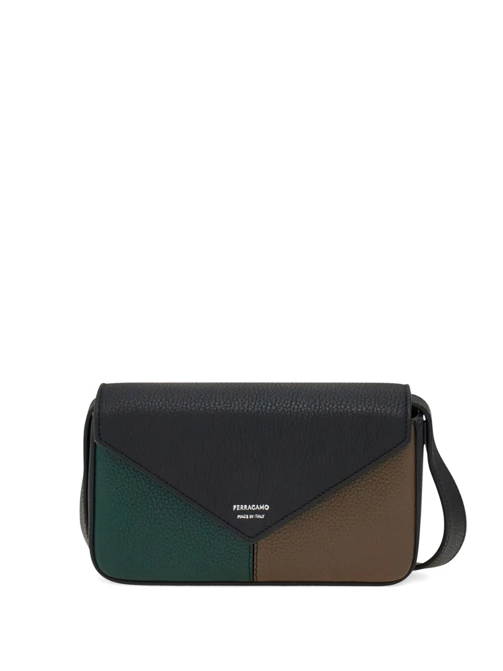 colour-block envelope shoulder bag