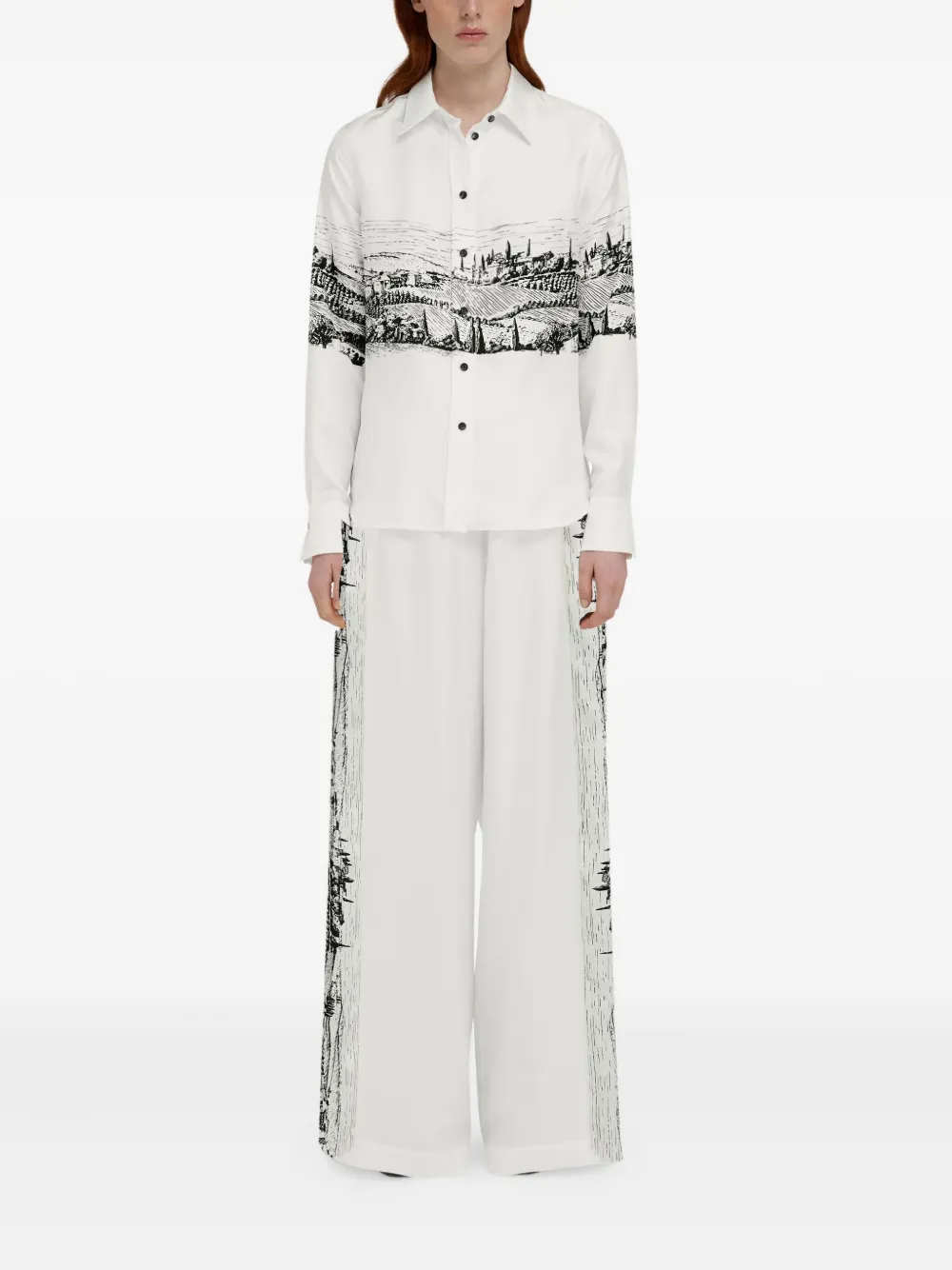 Ferragamo silk trousers | Straight-Leg Pants | Image 2