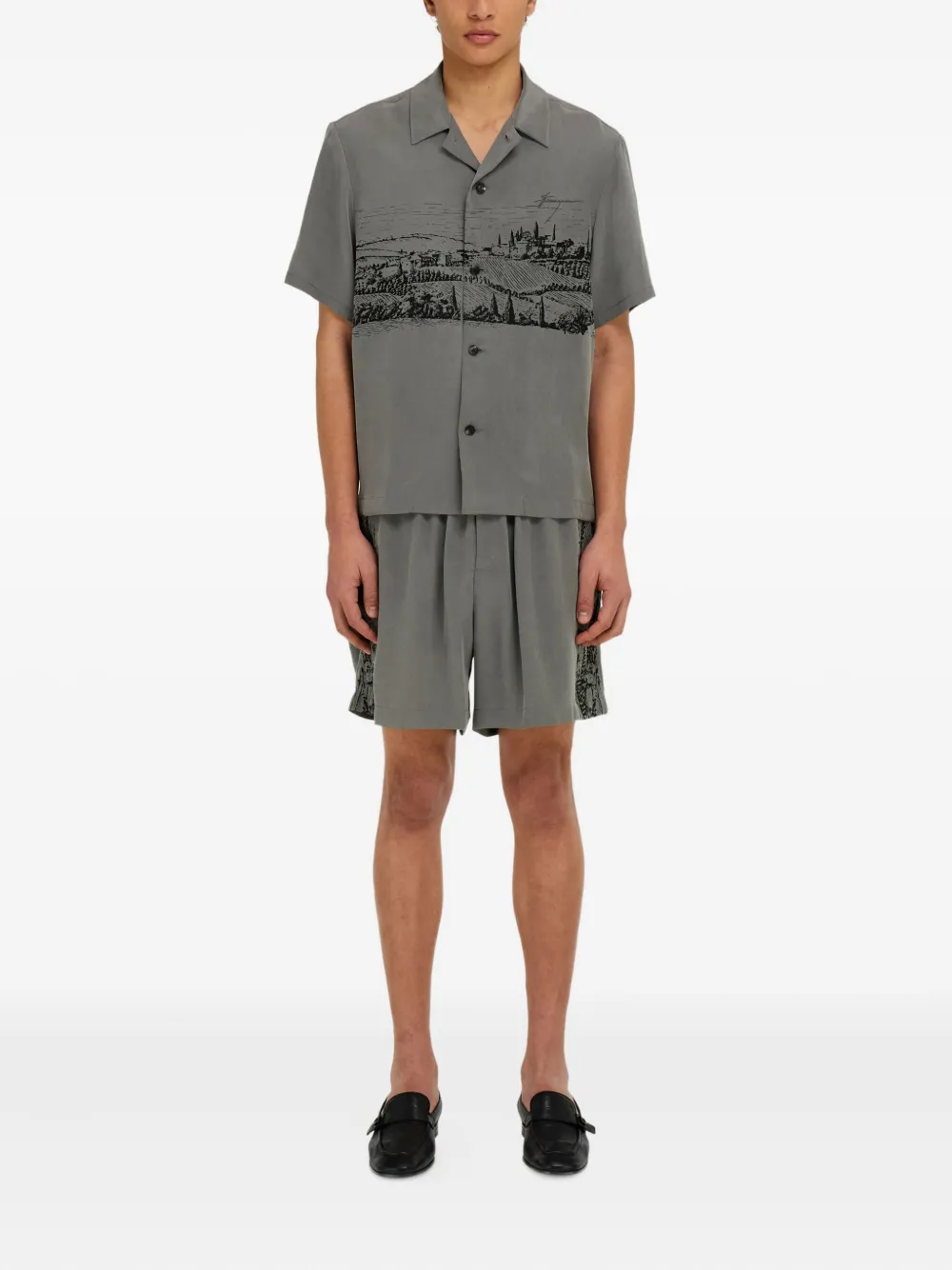 Ferragamo Zijden bermuda shorts - Grijs