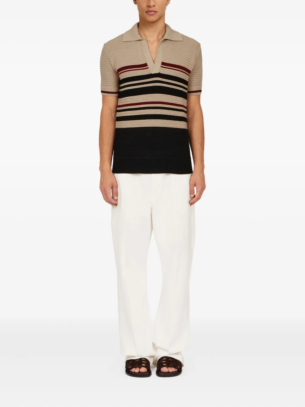 Ferragamo Katoenen poloshirt Beige
