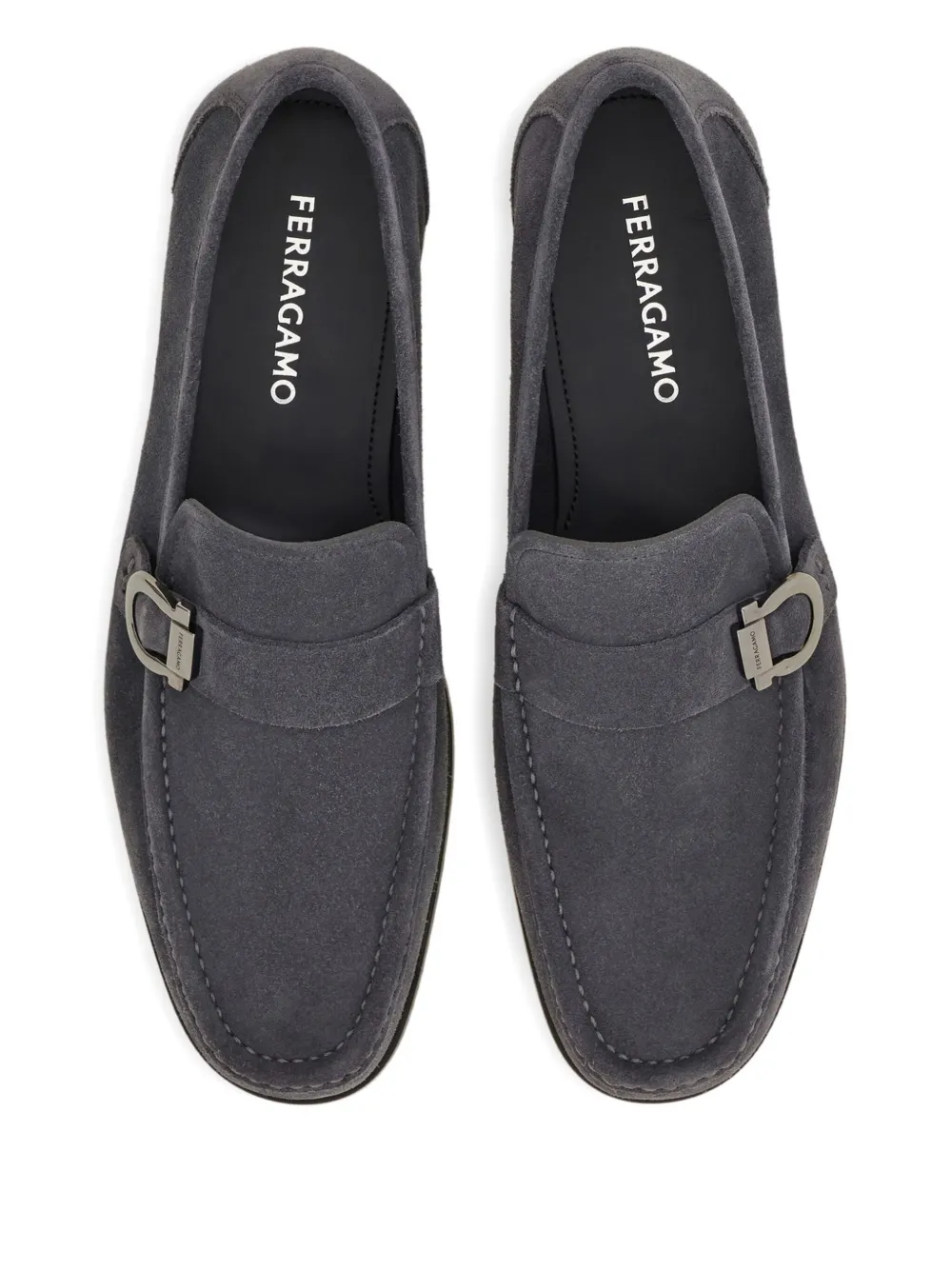 Ferragamo suede loafers Grey