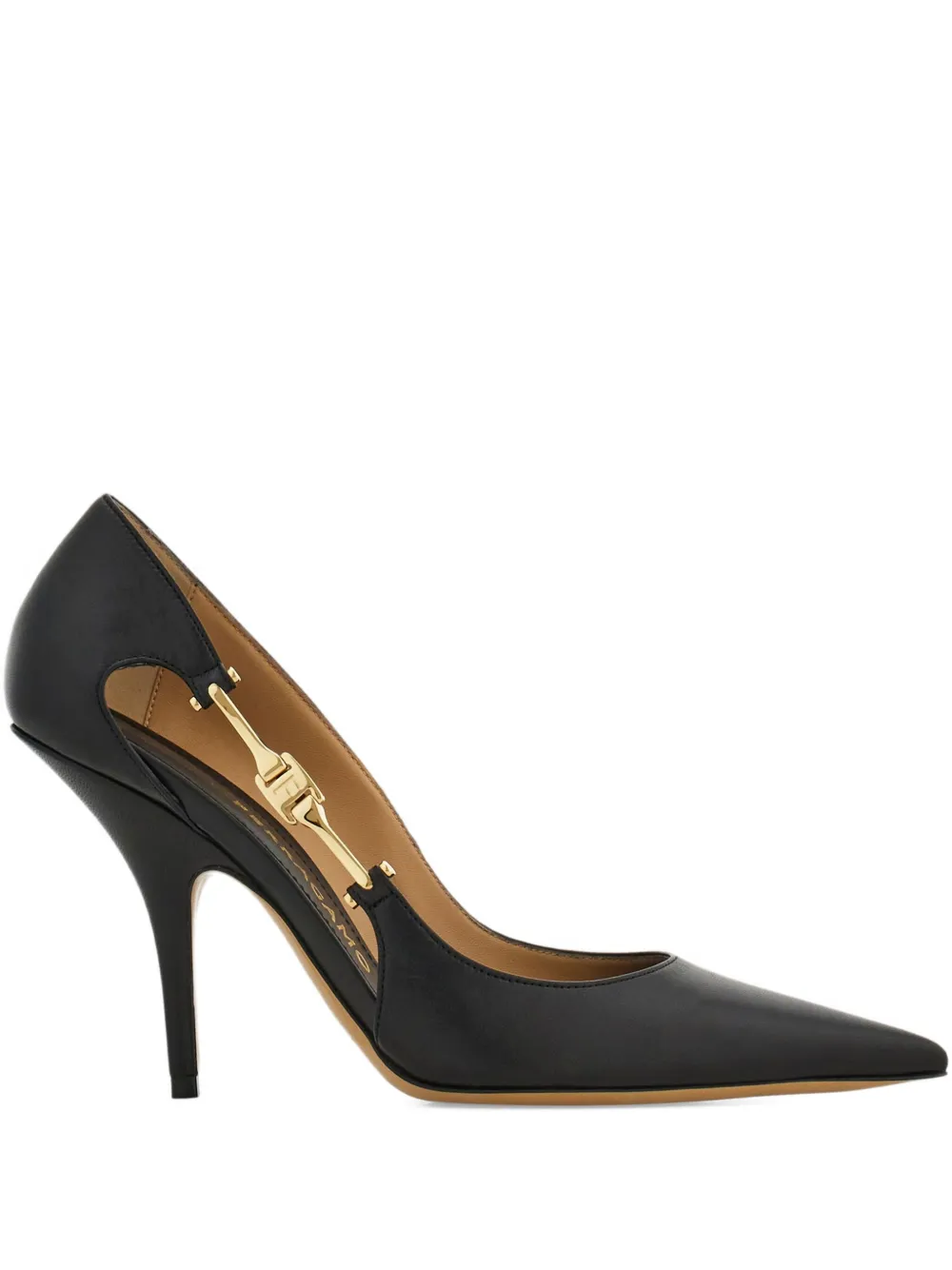 Ferragamo 95mm leather pumps Black