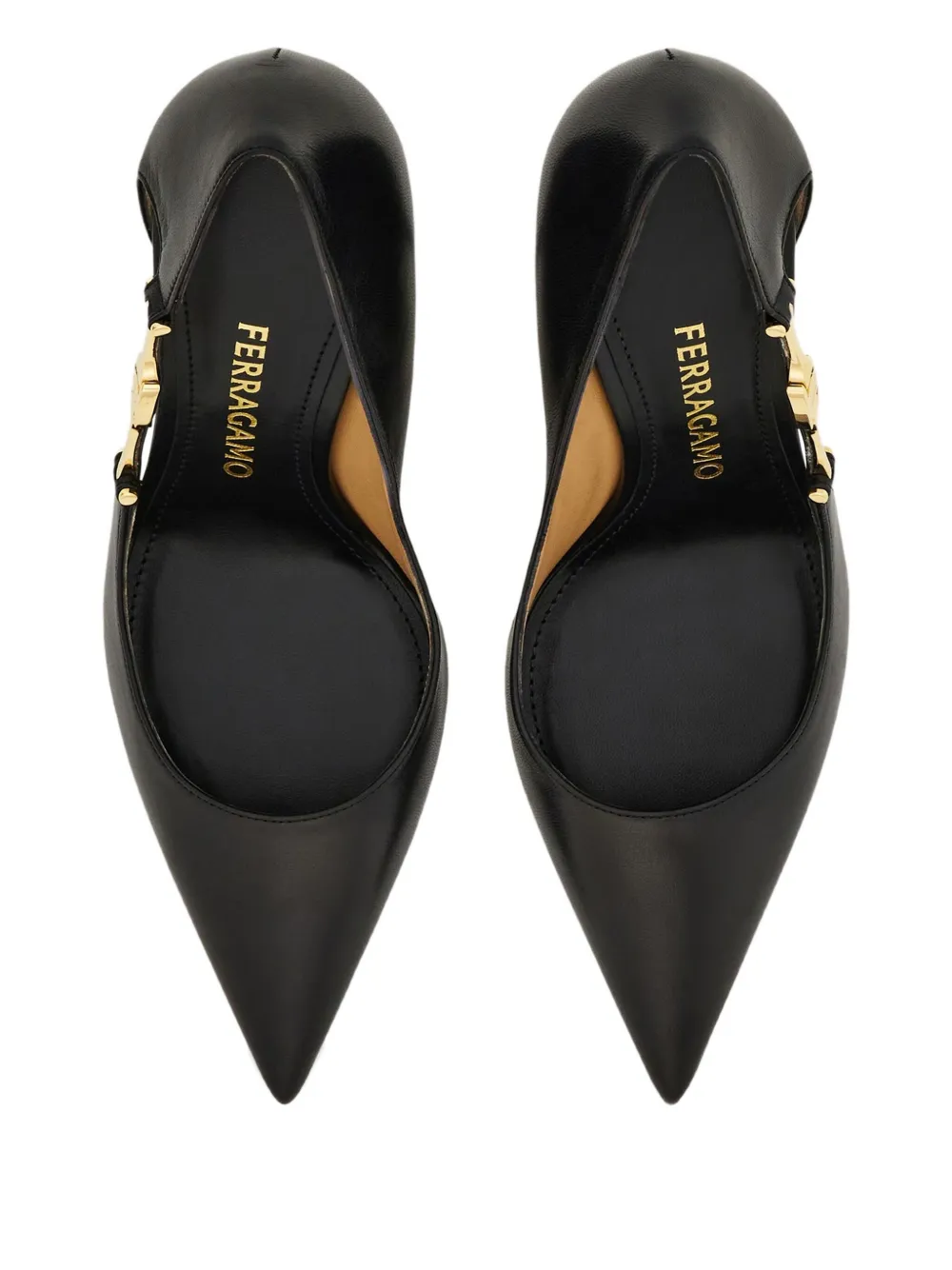 Ferragamo 95mm leather pumps Black