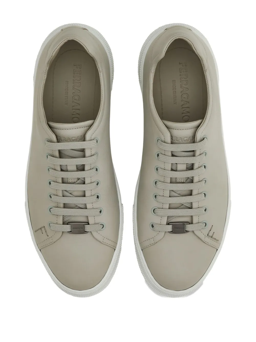 Ferragamo leather sneakers MIST GREY