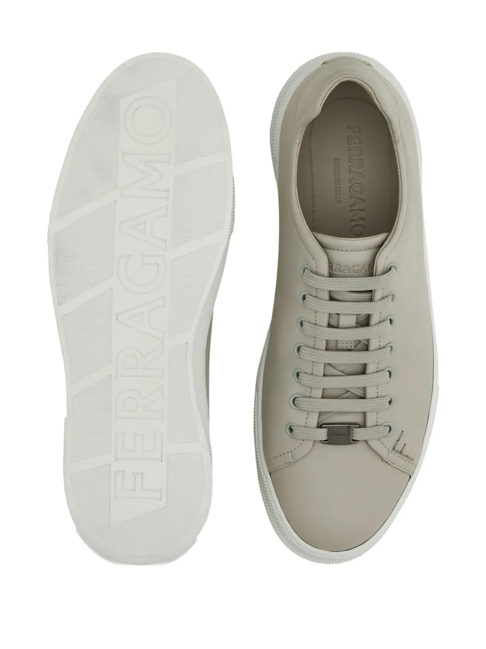 Ferragamo leather sneakers MIST GREY