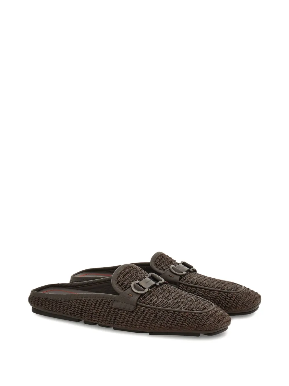 Ferragamo Gancini slippers Brown