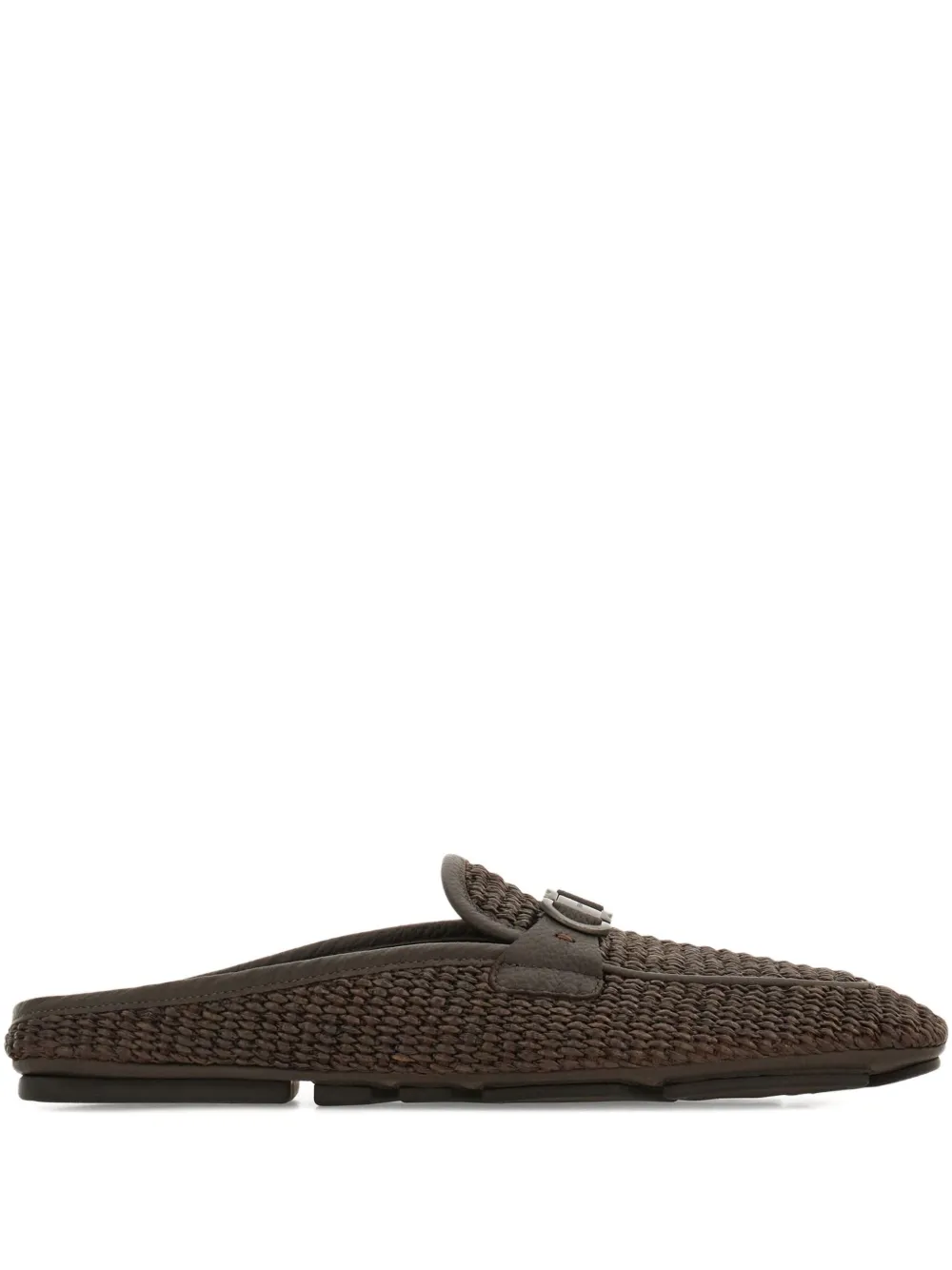 Ferragamo Gancini slippers Brown