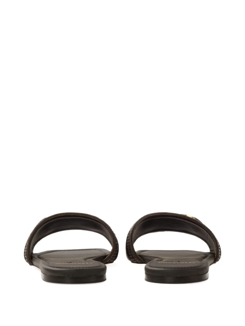 Ferragamo wicker-strap flat sandals Brown