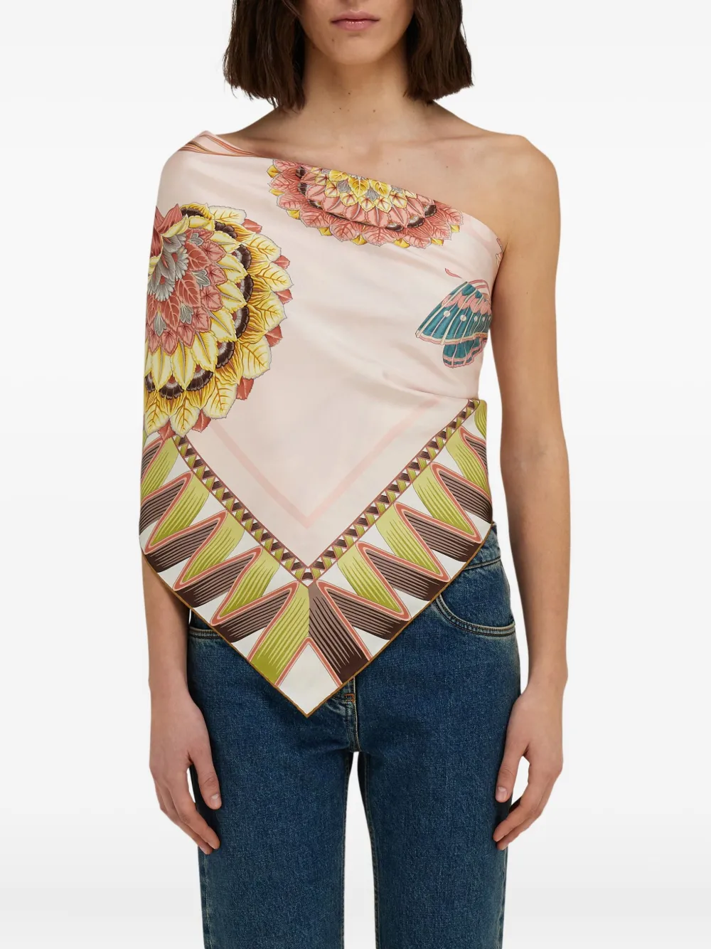 Ferragamo Sjaal met print Roze