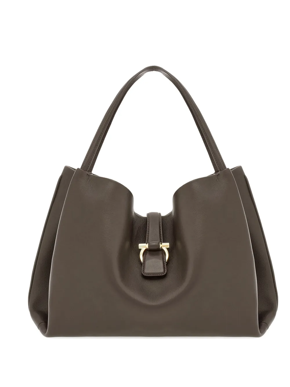 Ferragamo Leren shopper Grijs