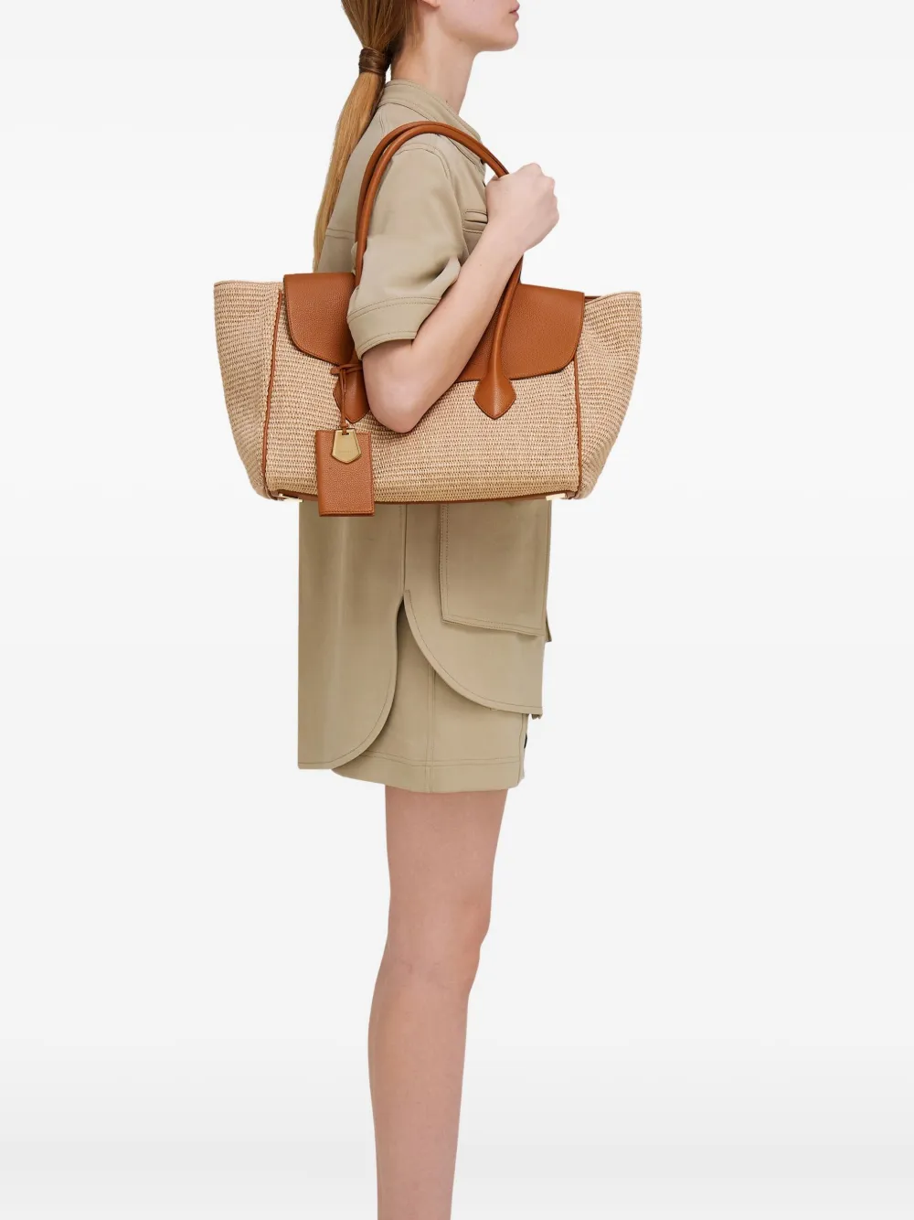 Ferragamo East-West grote shopper Beige