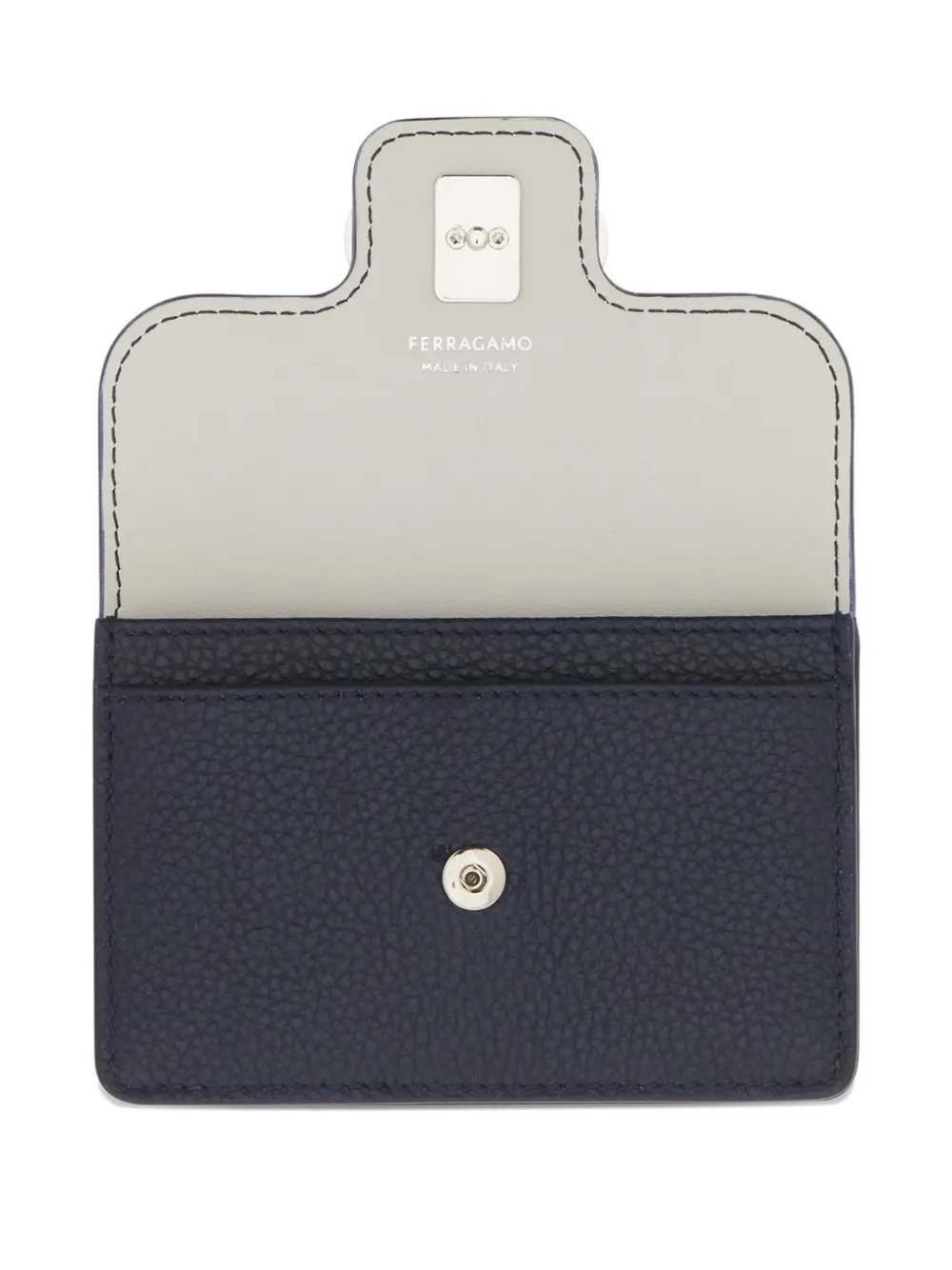 Ferragamo Gancini Calfskin Compact Wallet In Blue