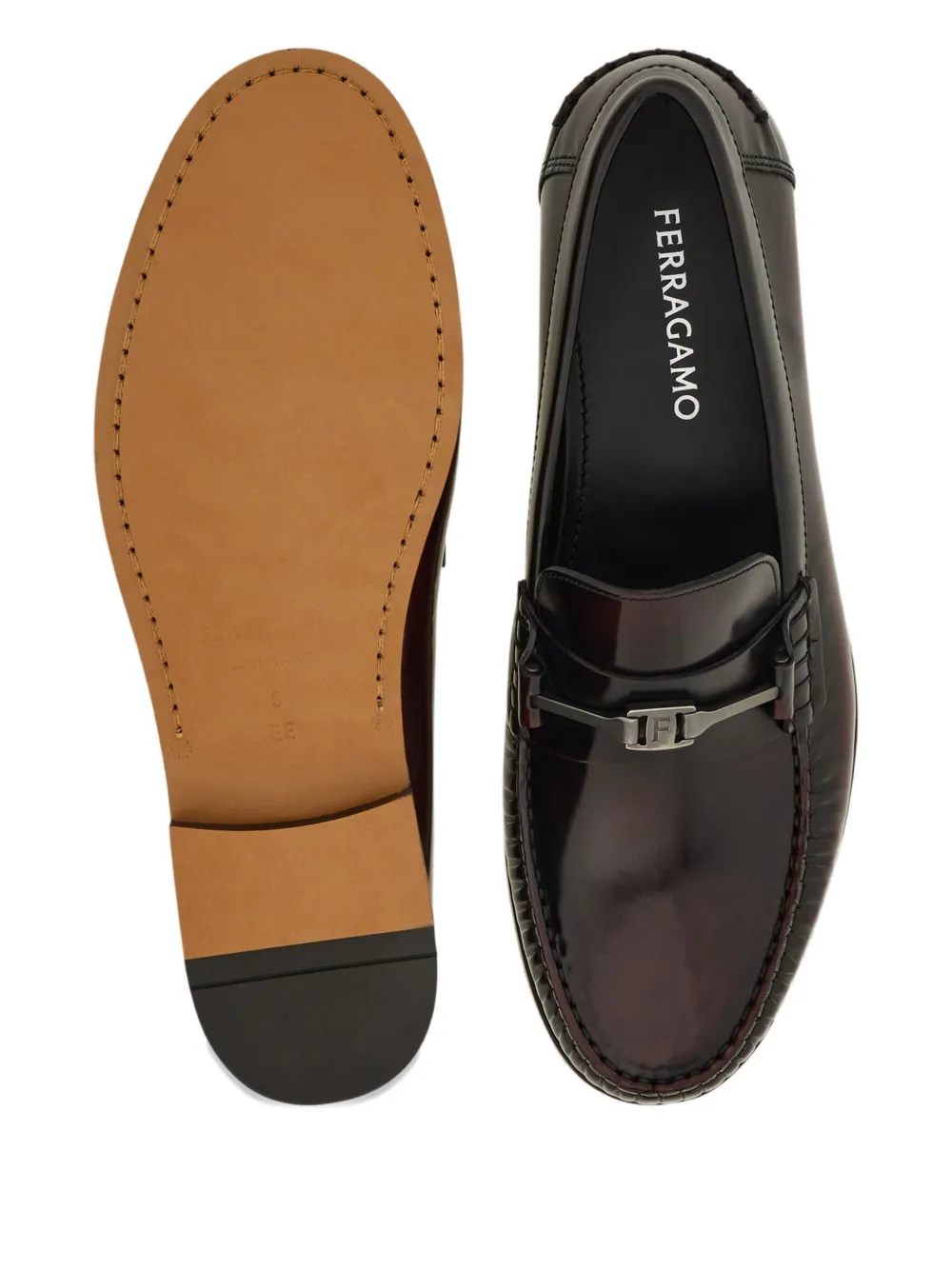 Ferragamo logo-buckle loafers Black