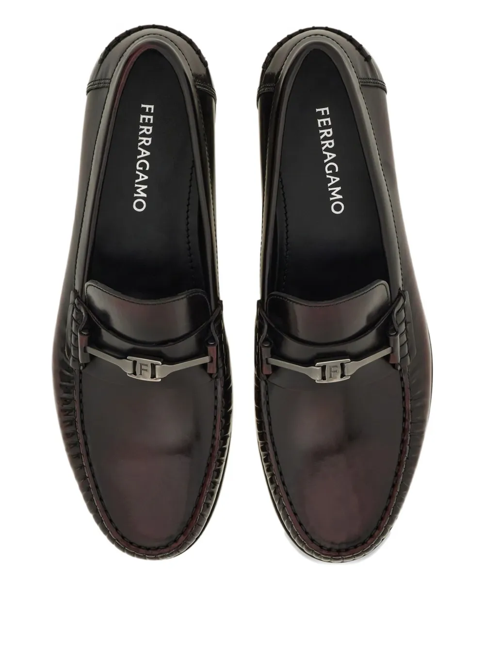 Ferragamo logo-buckle loafers Black