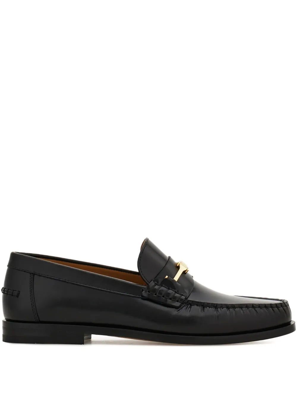 Ferragamo leather loafers Black