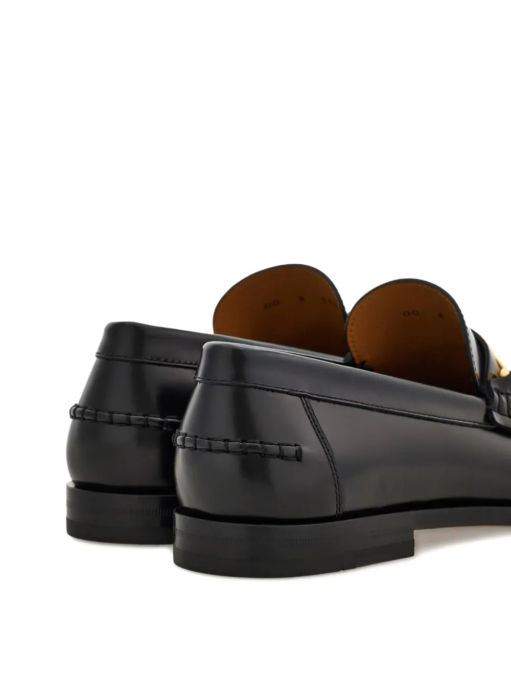 Ferragamo leather loafers Black