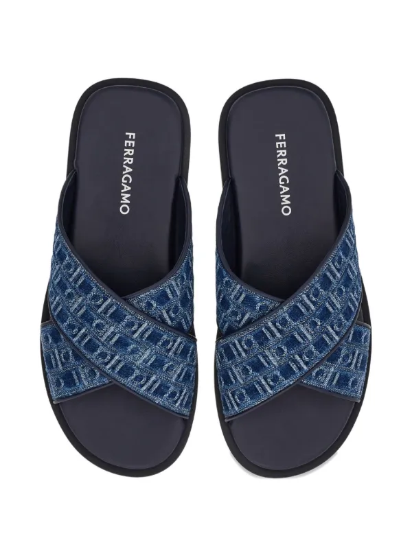 FERRAGAMO ブルー サンダル 新品未使用 フェラガモ FERRAGAMO 青