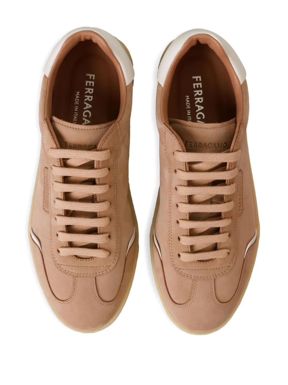 Ferragamo suede low-top trainers Pink