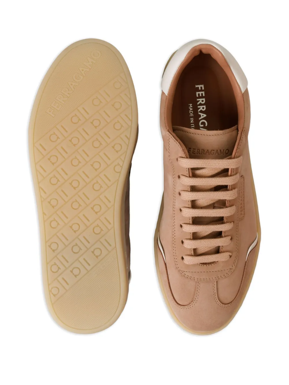Ferragamo suede low-top trainers Pink