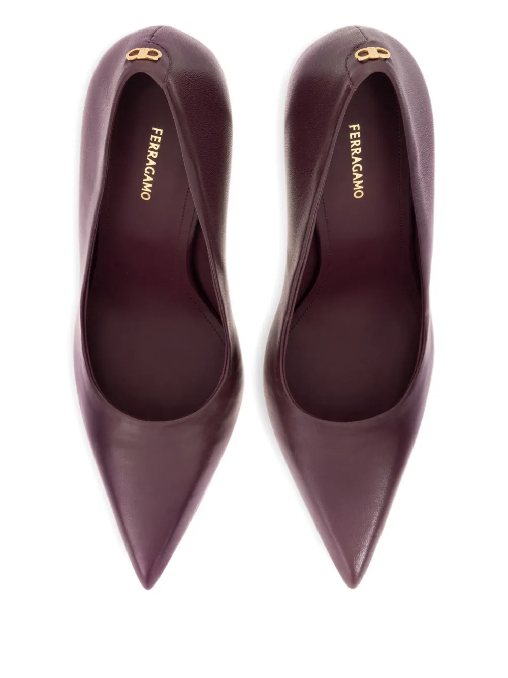 Ferragamo pointed-toe heeled pumps Red