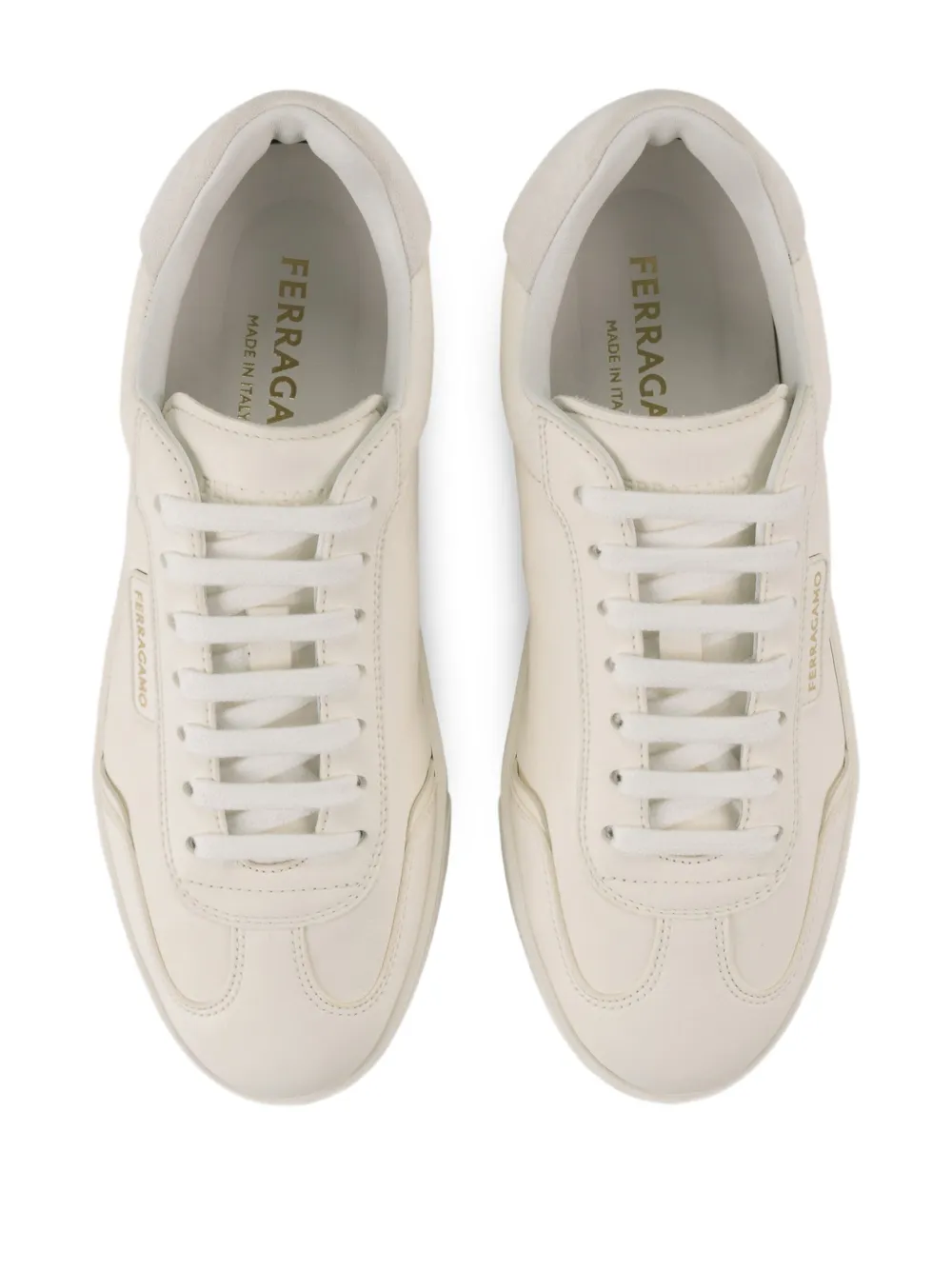 Ferragamo Sneakers met suède vlak Wit