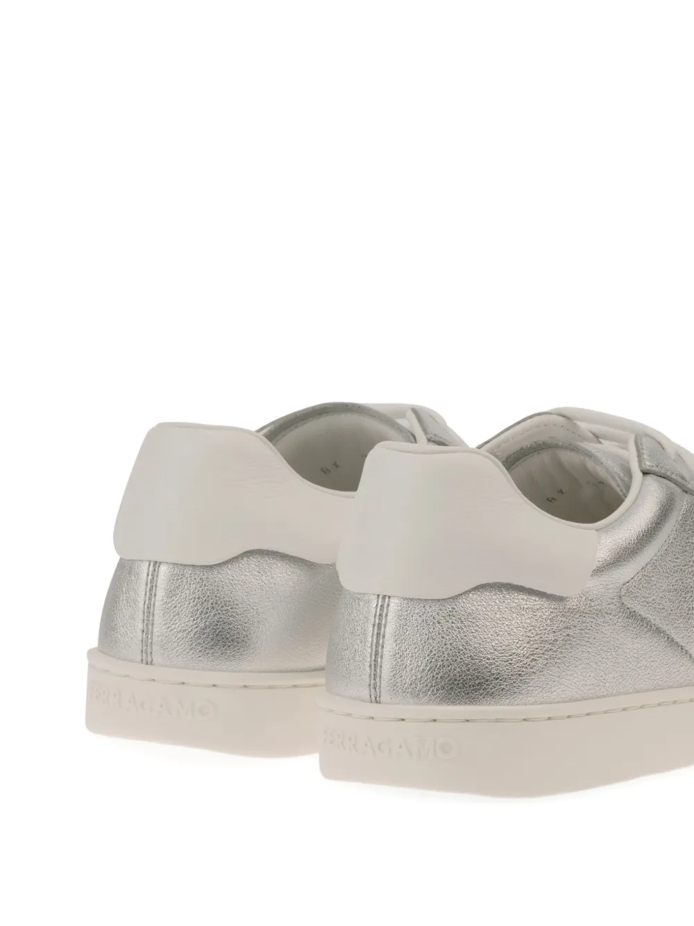 Ferragamo leather low-top sneakers Grey