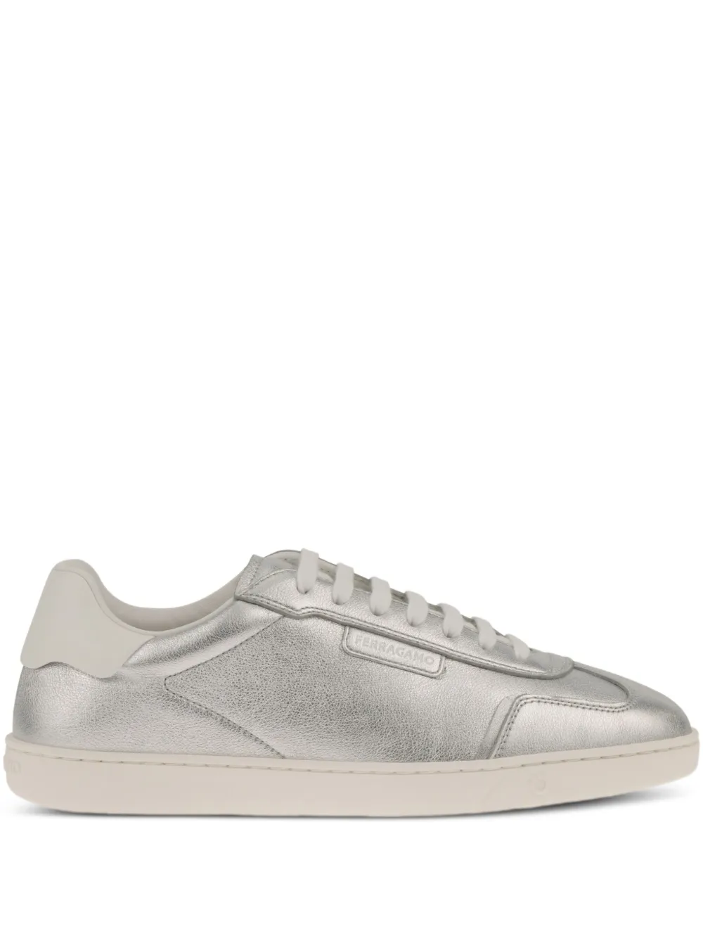 Ferragamo leather low-top sneakers Grey