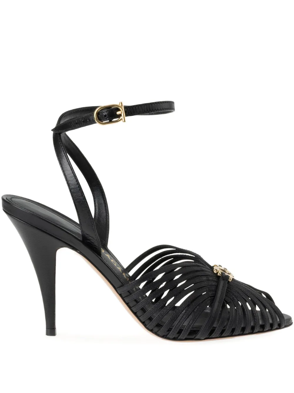 Ferragamo 95mm Gancini Stiletto-heel Sandals In Black