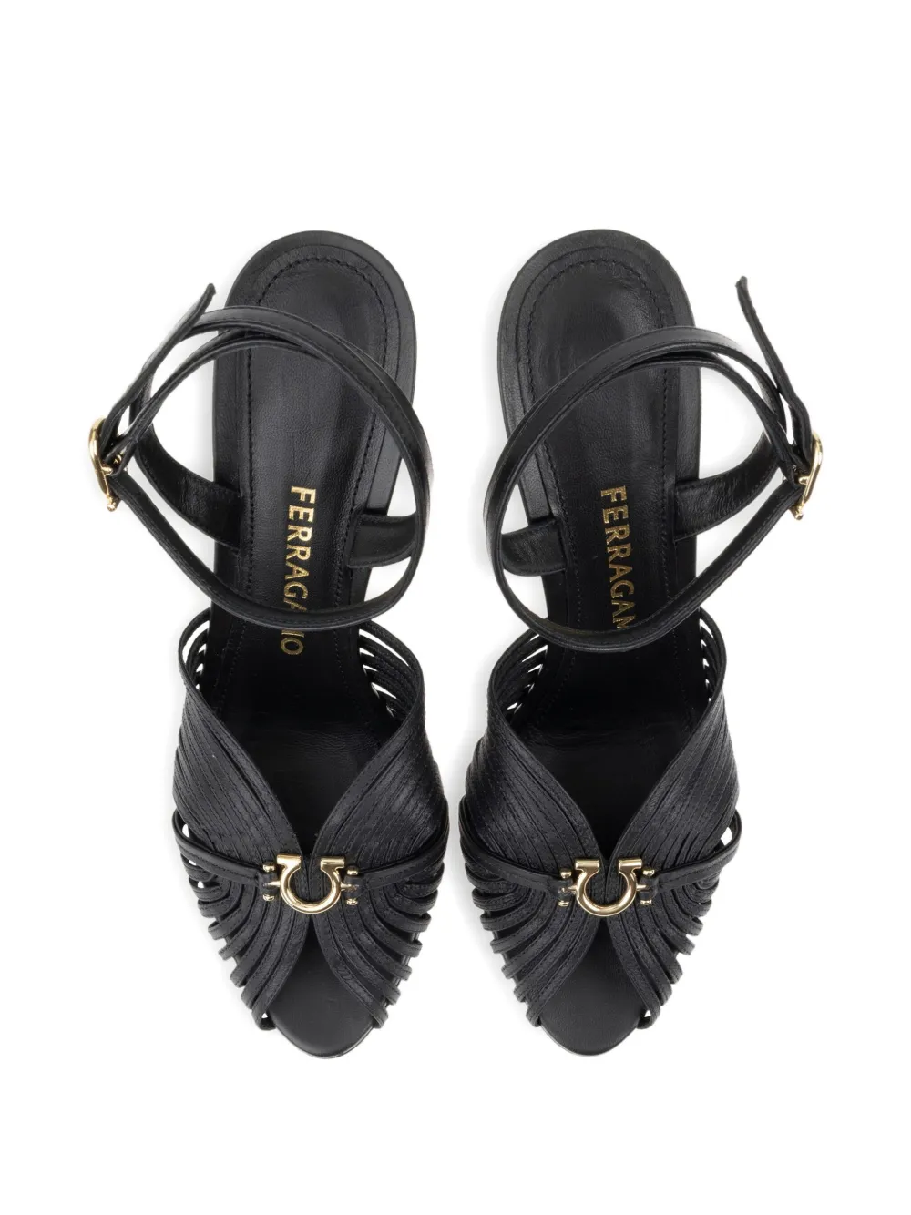 Ferragamo 95mm Gancini stiletto-heel sandals Black
