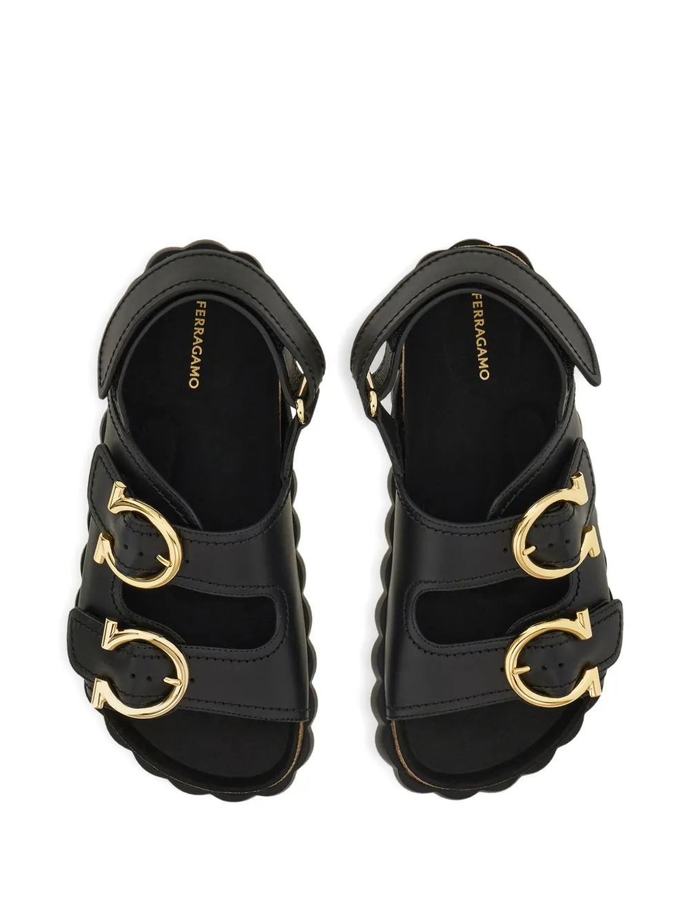 Ferragamo Leren sandalen Zwart
