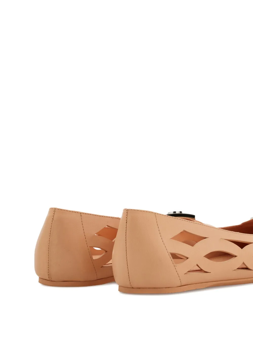 Ferragamo leather ballerina shoes Pink