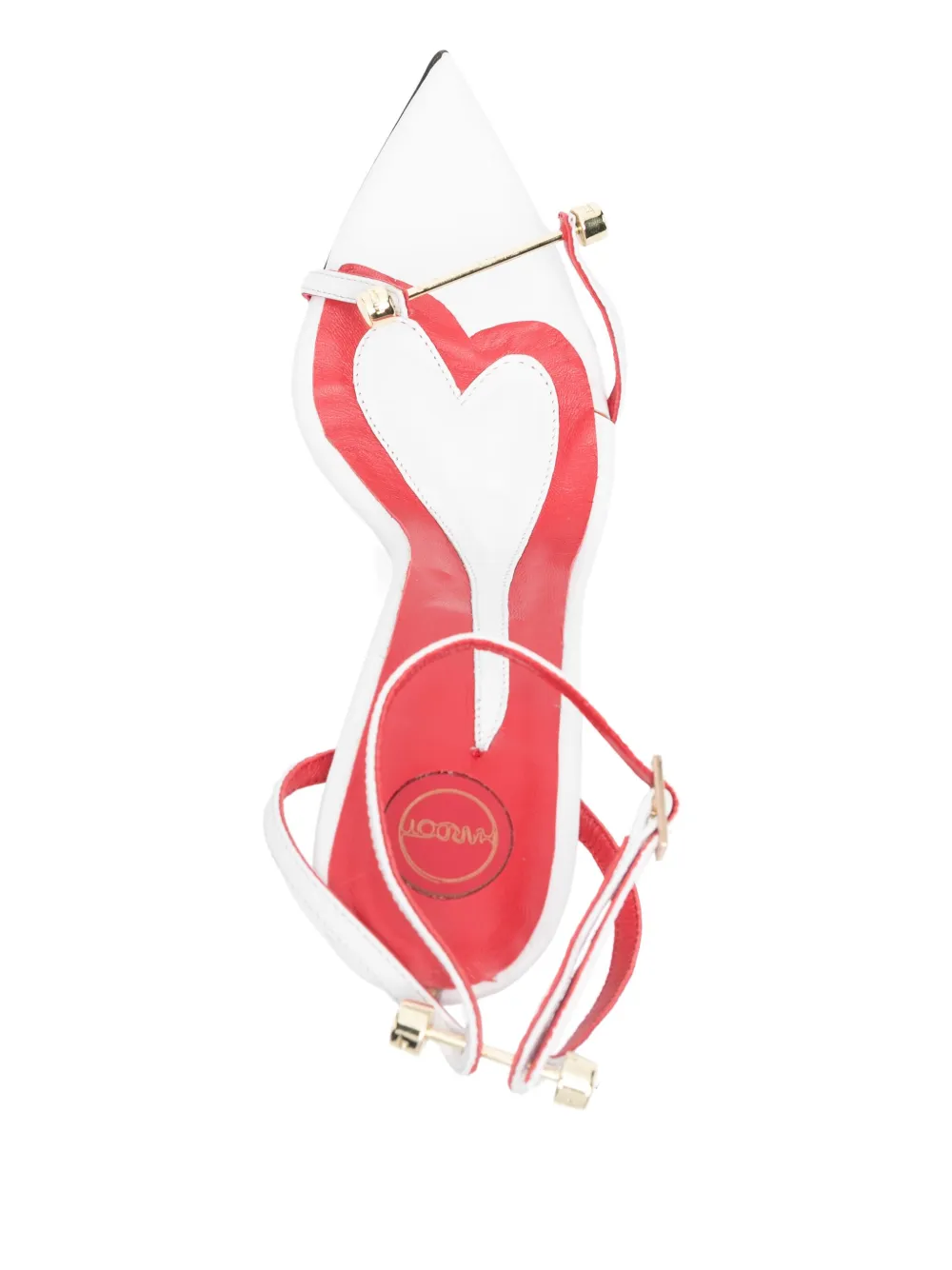 HARDOT 90mm Carnal Love sandals White