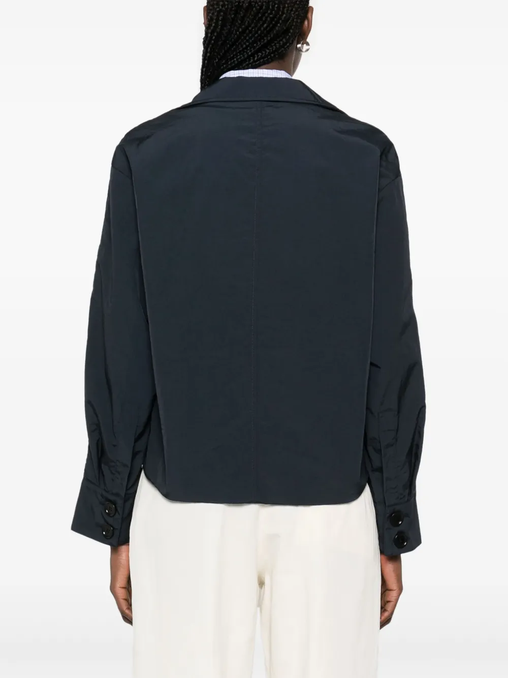 ASPESI Twill geweven jack Blauw
