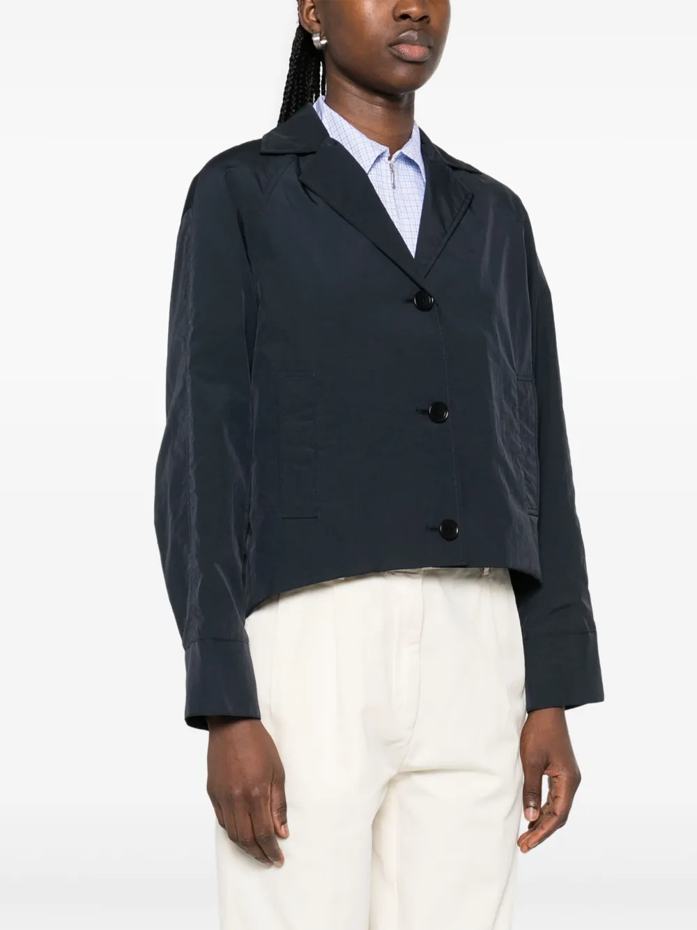 Aspesi Twill-weave Jacket In 蓝色