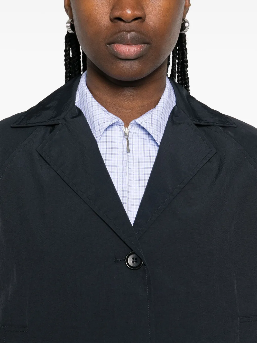 Aspesi Twill-weave Jacket In 蓝色