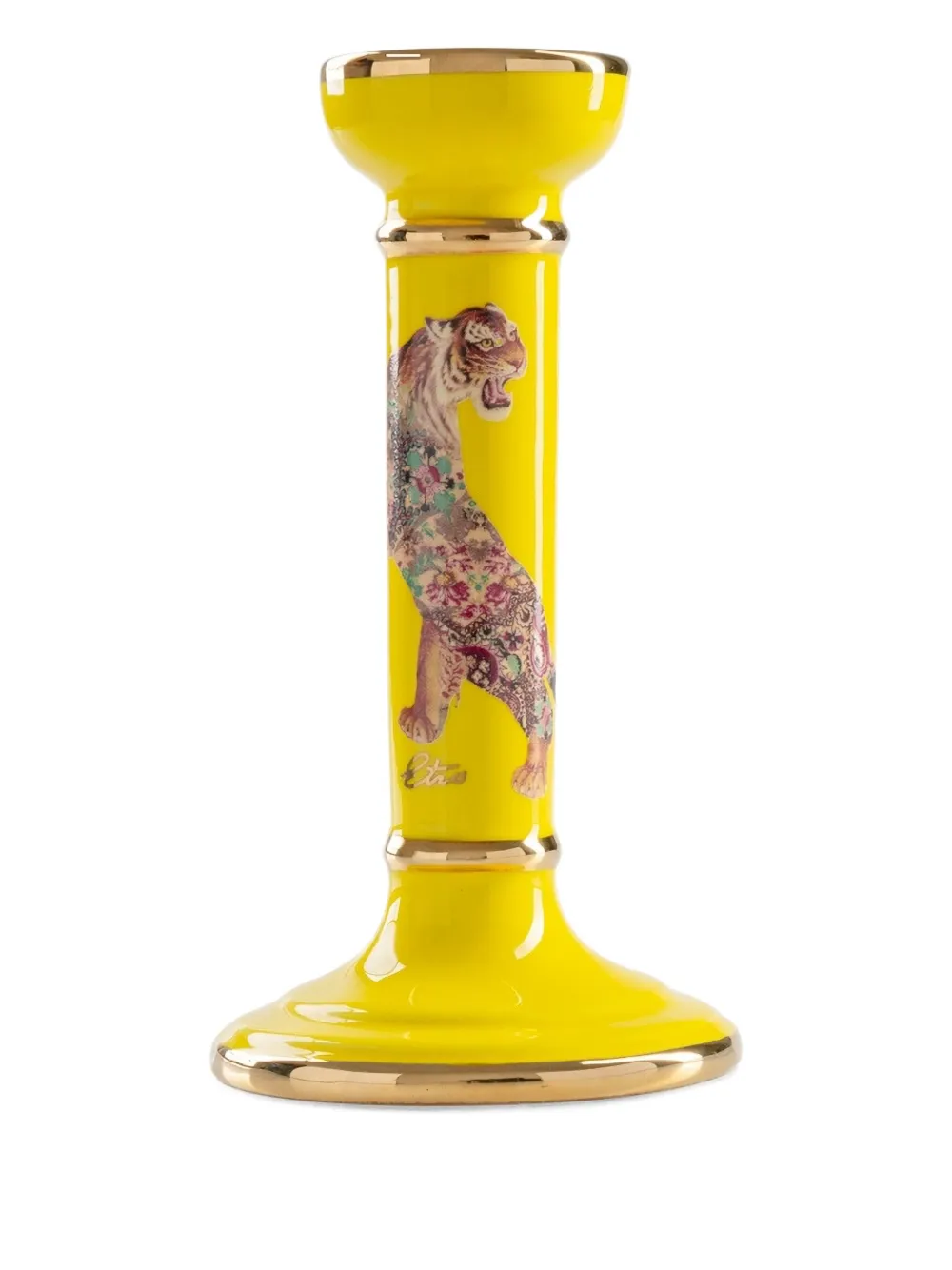 ETRO HOME タイガープリント キャンドル - イエロー ETRO HOME タイガープリント キャンドル - イエロー