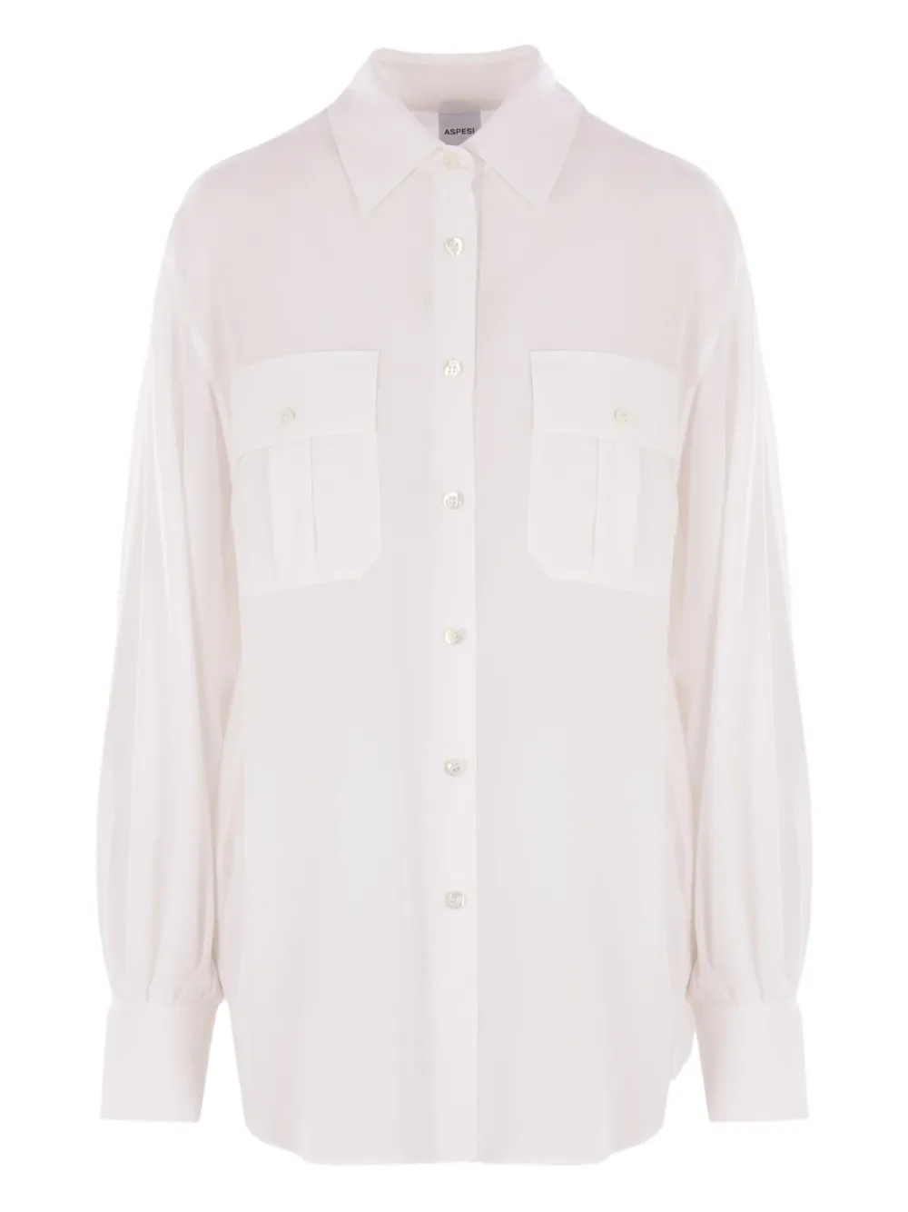 ASPESI patch-pockets button-up shirt | Neutrals | Image 1