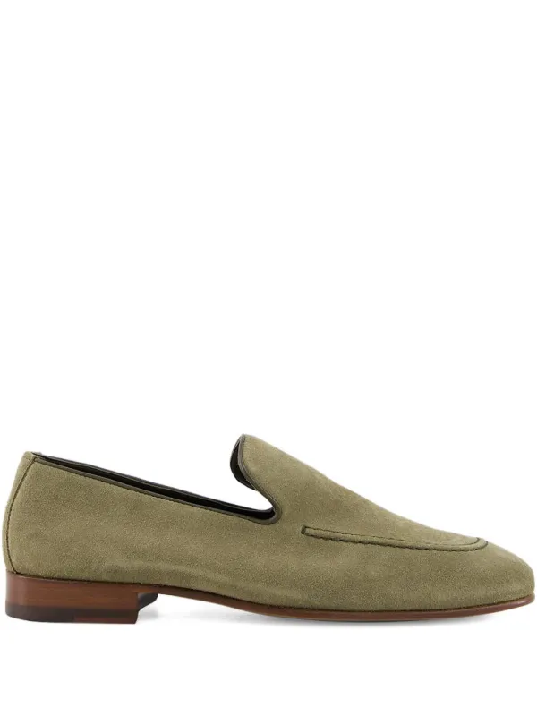 Manolo Blahnik スエード ローファー | グリーン | FARFETCH JP