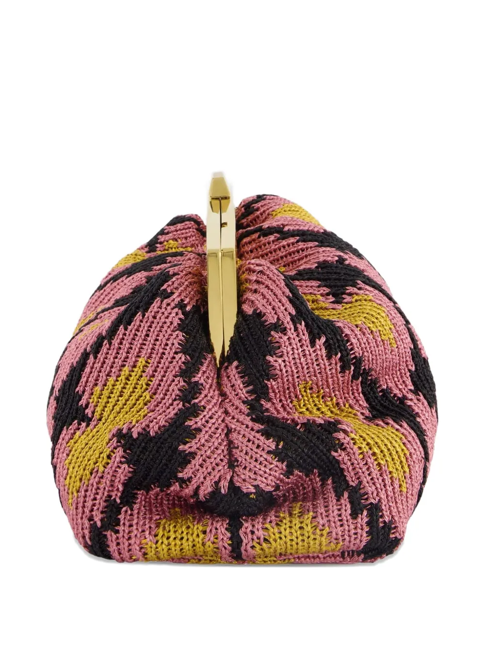 13bc Triple Truffle Spade Knitted Mini Clutch In Black