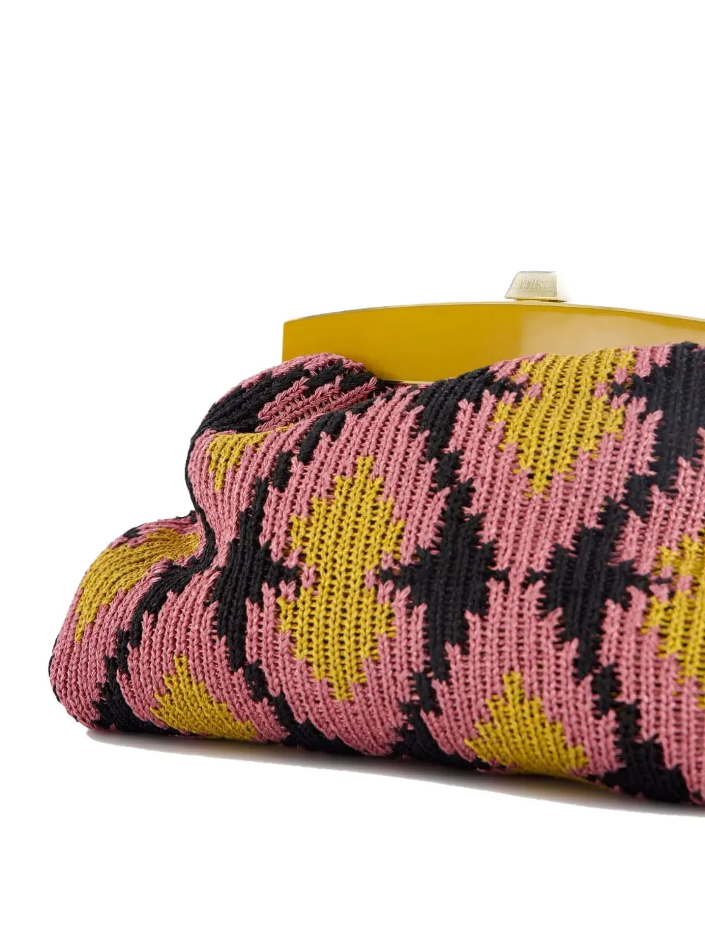 13bc Triple Truffle Spade Knitted Mini Clutch In Black