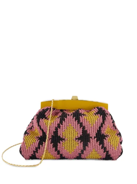 13BC Triple Truffle Spade knitted mini clutch