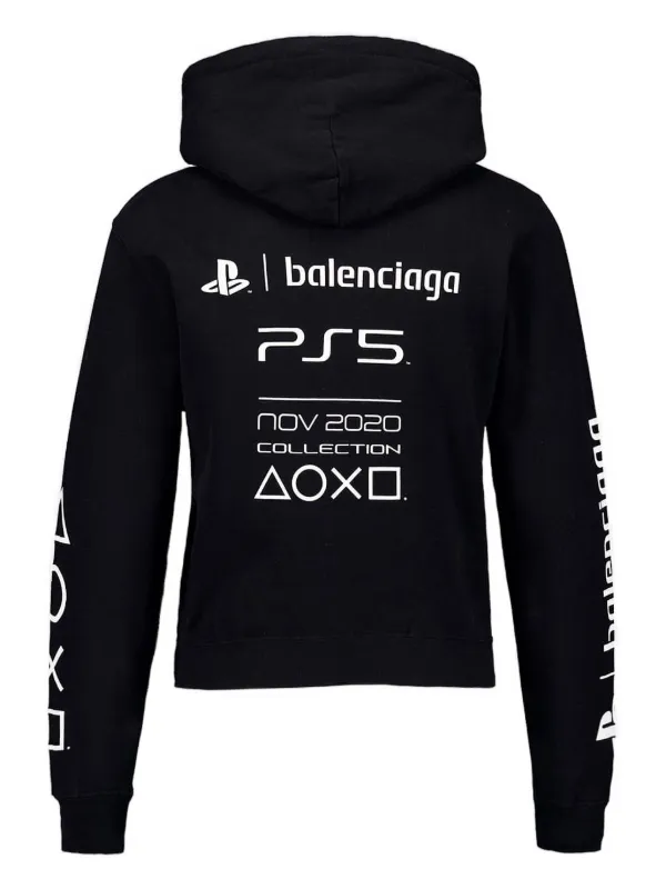 トップス a balenciaga playstation5 hoodie xxs Balenciaga x PS5 Unisex Oversized Cotton Hoodie Sweatshirt