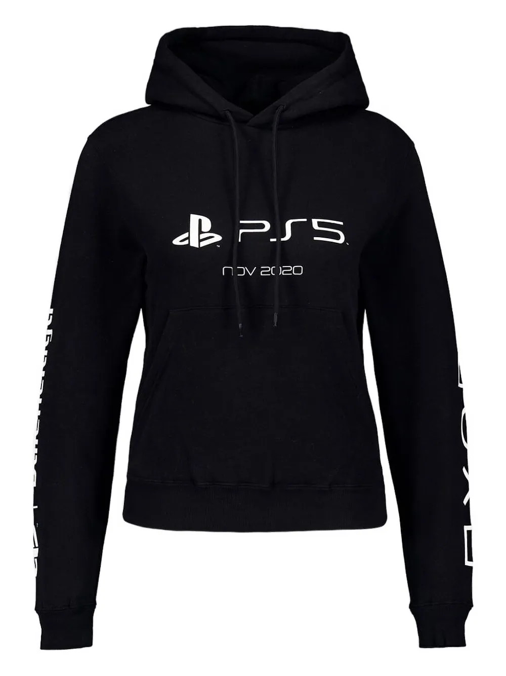Balenciaga playstation-logo fitted hoodie Zwart