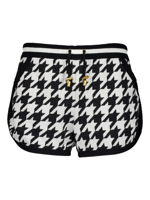 Balmain houndstooth knit shorts