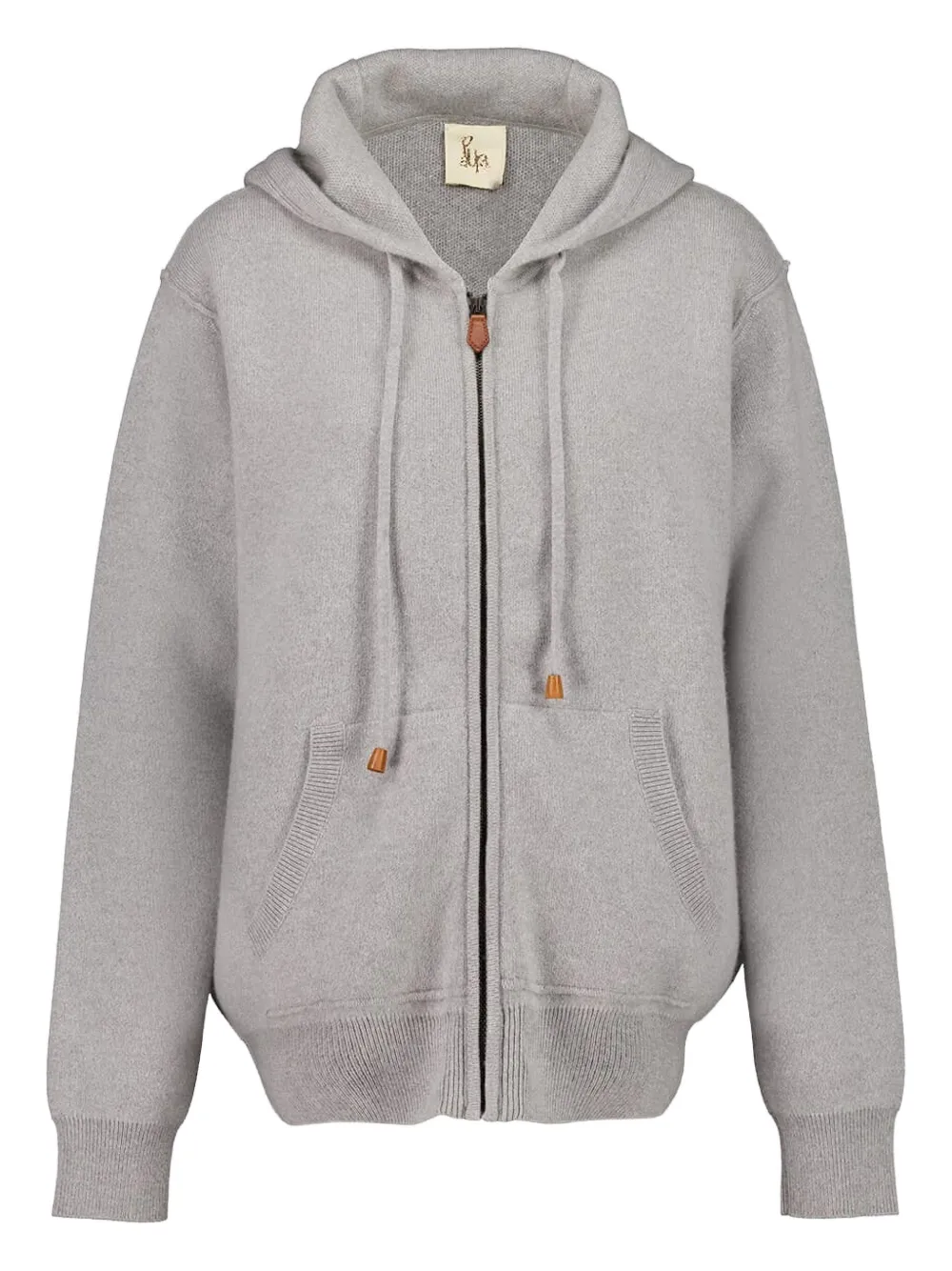 cashmere zip-up hoodie