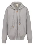 PAULA cashmere zip-up hoodie - Grey