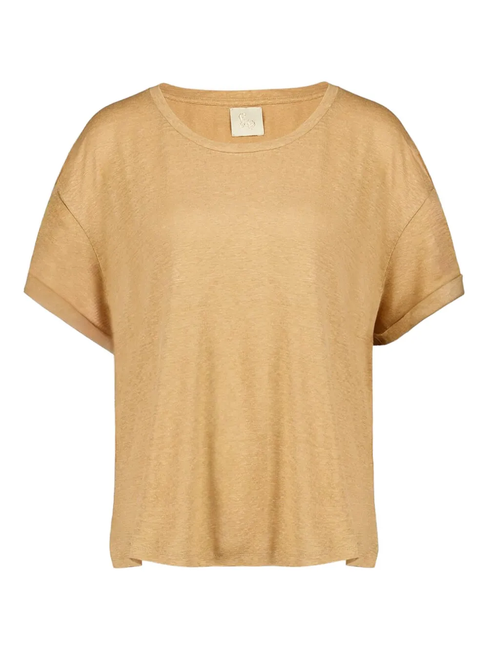 crew-neck linen T-shirt