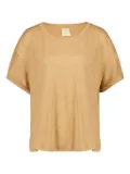 PAULA crew-neck linen T-shirt - Neutrals